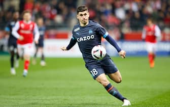 18 Ruslan MALINOVSKYI (om) during the Ligue 1 Uber Eats match between Reims and Marseille at Stade Auguste Delaune on March 19, 2023 in Reims, France. (Photo by Loic Baratoux/FEP/Icon Sport/Sipa USA)