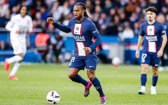 Paris, France - March 19: Renato Sanches of Paris Saint Germain in action during the Ligue 1 match between Paris Saint-Germain and Stade Rennes at Parc des Princes on March 19, 2023 in Paris, France. (Photo by Eurasia Sport Images) (Photo by Eurasia Sport Images/Just Pictures/Sipa USA)