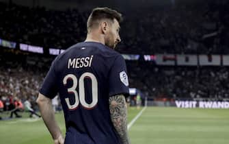 epa10671585 Paris Saint Germain's Lionel Messi reacts during the French Ligue 1 soccer match between Paris Saint Germain and Clermont Foot 63 in Paris, France, 03 June 2023.  EPA/CHRISTOPHE PETIT TESSON