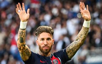 Sergio RAMOS of PSG celebrates his goal during the French championship Ligue 1 football match between Paris Saint-Germain and Clermont Foot 63 on June 3, 2023 at Parc des Princes stadium in Paris, France - Photo: Matthieu Mirville/DPPI/LiveMedia