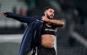 Queens Park Rangers' Andre Gray at full time after the Sky Bet Championship match at Pride Park Stadium, Derby. Picture date: Monday November 29, 2021.