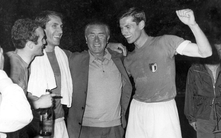 Sandro Mazzola, Bercellino, Ferruccio Valcareggi e Giacinto Facchetti Sandro Mazzola, Bercellino, Ferruccio Valcareggi e Giacinto Facchetti