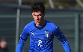 BRUGNERA, ITALY - FEBRUARY 12: Francesco Lamanna of Italy U17 in action during the International Friendly match between Italy U17 and Serbia U17 at  on February 12, 2019 in Tamai di Brugnera, Italy.  (Photo by Alessandro Sabattini/Getty Images)