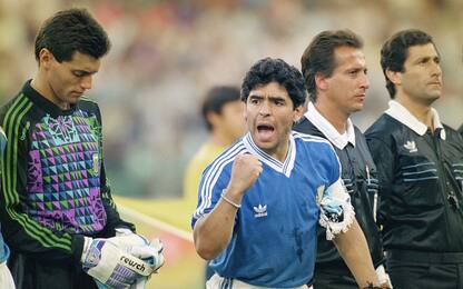 Maradona celebra l'Argentina di Italia '90. VIDEO