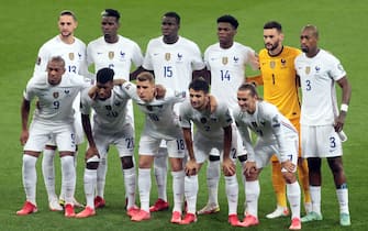 ddp_15792644 KYIV, UKRAINE - SEPTEMBER 4, 2021 - Players of France are pictured before the FIFA World Cup Qatar 2022 Qualification Round UEFA Group D match against Ukaine at the NSC Olimpiyskiy, Kyiv, capital of Ukraine.
