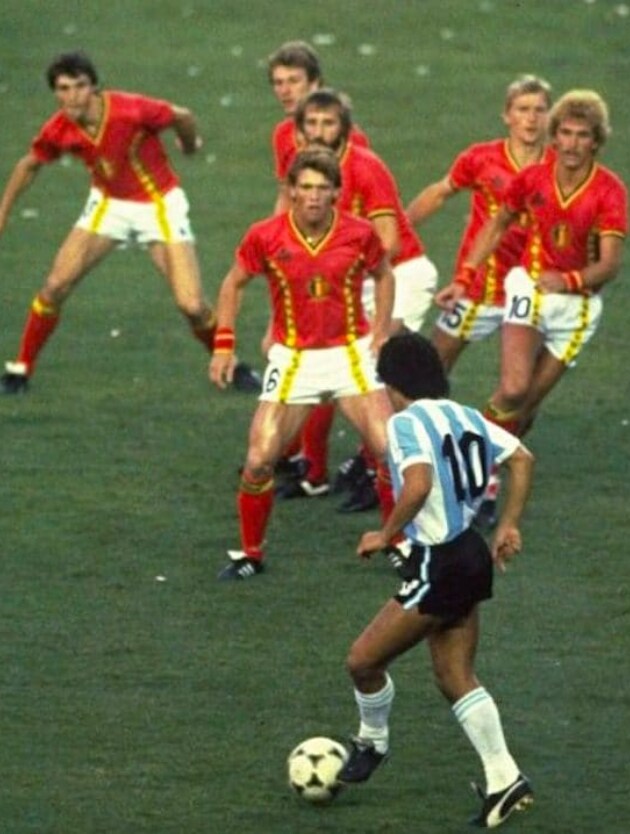 Maradona in Argentina-Belgio Maradona in Argentina-Belgio