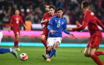 KONYA, TURKEY - MARCH 29: Matteo Pessina of Italy in action during the International Friendly match between Turkey and Italy on March 29, 2022 in Konya, Turkey. (Photo by Claudio Villa/Getty Images)