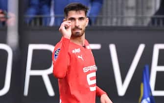 07 Martin TERRIER (srfc) during the Ligue 1 Uber Eats match between Stade Rennais and Olympique Lyonnais at Roazhon Park on October 16, 2022 in Rennes, France. (Photo by Anthony Bibard/FEP/Icon Sport/Sipa USA) - Photo by Icon Sport/Sipa USA