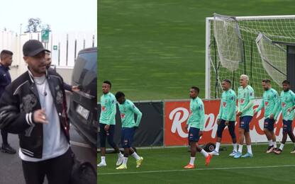 Neymar si allena nella casa della Juve. VIDEO