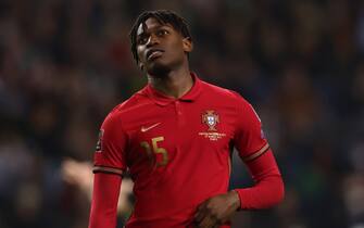 Porto, Portugal, 29th March 2022. Rafael Leao of Portugal reacts during the FIFA World Cup 2022 - European Qualifying match at the Estadio do Dragao, Porto. Picture credit should read: Jonathan Moscrop / Sportimage via PA Images