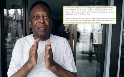 Pelé spinge Brasile: "Farò il tifo dall'ospedale"