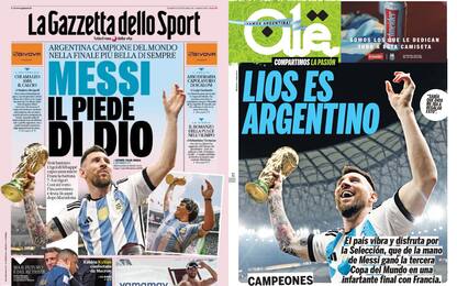 Argentina e Messi campioni: la rassegna stampa