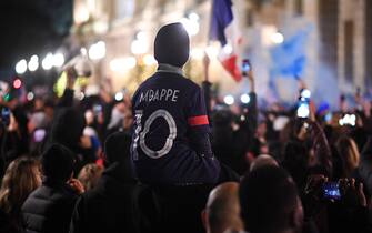 World Cup 2022: Les Bleus et les supporters place de la Concorde, Paris, France, on December 19th, 2022.19/12/2022-Paris, FRANCE.