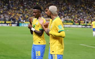 Match between Brazil and Colombia for the 2022 World Cup qualifiersPictured: Vinicius Jr.,Lucas PaquetÃ¡ e NeymarRef: SPL5274374 121121 NON-EXCLUSIVEPicture by: Brazil Photo Press / SplashNews.comSplash News and PicturesUSA: +1 310-525-5808London: +44 (0)20 8126 1009Berlin: +49 175 3764 166photodesk@splashnews.comWorld Rights,