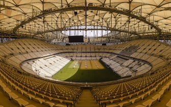 LUSAIL, QATAR - APRIL 01: A general view of Lusail Stadium field's and stands on April 01, 2022 in Lusail, Qatar. (Photo by Marcio Machado/Eurasia Sport Images/Getty Images)