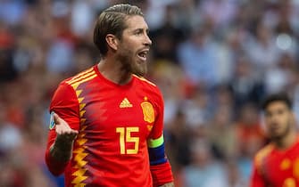 Sergio Ramos of Spain during the match between Spain v Sweden of the UEFA EURO 2020, qualifying round - Group F. Santiago Bernabeu Stadium, Madrid, SPAIN. 10 June 2019.