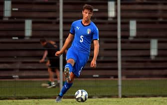 1172666760 VERONA, ITALY - SEPTEMBER 05: Gabriele Corbo of Italy U20 in action during the U20 8 Nations Tournament match between Italy and Poland on September 5, 2019 in Caldiero near Verona, Italy. (Photo by Alessandro Sabattini/Getty Images)