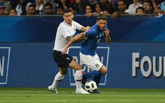 NICE, FRANCE - JUNE 01:  Domenico Berardi of Italy in action during the International Friendly match between France and Italy at Allianz Riviera Stadium on June 1, 2018 in Nice, France.  (Photo by Claudio Villa/Getty Images)