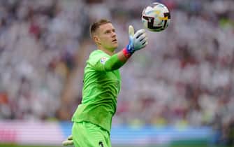 Marc-Andre Ter Stegen of FC Barcelona  during the La Liga match between Real Madrid and FC Barcelona played at Santiago Bernabeu Stadium on October 16, 2022 in Madrid, Spain. (Photo by Colas Buera / PRESSIN)