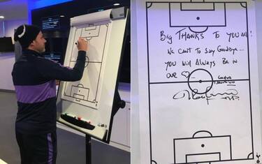 Pochettino, il saluto al Tottenham alla lavagna