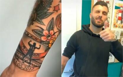 Cutrone non dimentica il Milan: tatuaggio con data