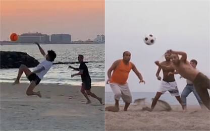 Joao Felix, che magia in spiaggia a Dubai! VIDEO