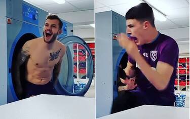 Wilshere burlone! Si nasconde nella lavatrice e…
