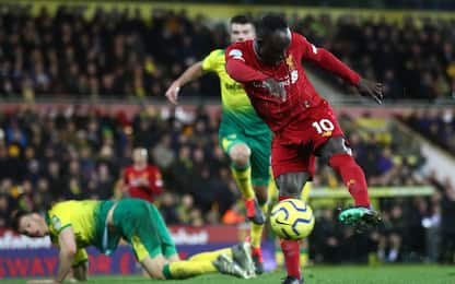 Mané-gol, anche il Norwich ko: 0-1 Liverpool