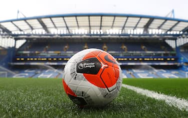 LONDON, ENGLAND - FEBRUARY 22: A detailed view of the match ball prior to the Premier League match between Chelsea FC and Tottenham Hotspur at Stamford Bridge on February 22, 2020 in London, United Kingdom. (Photo by Julian Finney/Getty Images)