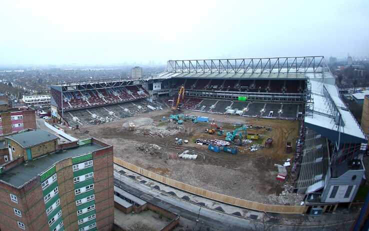 La demolizione di Boleyn Ground La demolizione di Boleyn Ground