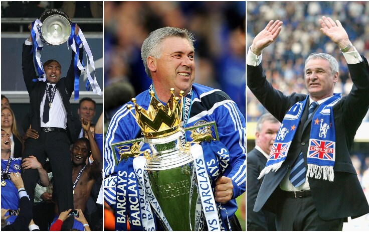Di Matteo, Ancelotti e Ranieri Di Matteo, Ancelotti e Ranieri