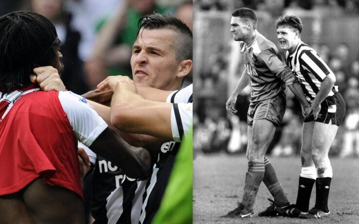 Joey Burton (a sinistra) litiga con Gervinho; Vinnie Jones 'palpa' Gascoigne. Loro fanno parte della categoria dei "provocatori" Joey Burton (a sinistra) litiga con Gervinho; Vinnie Jones 'palpa' Gascoigne. Loro fanno parte della categoria dei "provocatori"