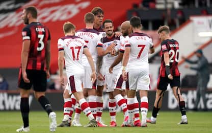 Bournemouth-Southampton 0-2: gol e highlights