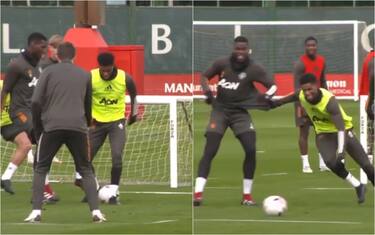 Pogba show in allenamento: che tunnel a Rashford!