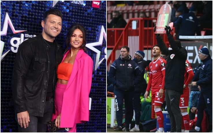 Mark Wright, a sinistra in occasione dei Global Awards 2020 e a destra poco prima di debuttare in FA Cup Mark Wright, a sinistra in occasione dei Global Awards 2020 e a destra poco prima di debuttare in FA Cup