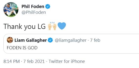 Foden Liam Gallagher Twitter