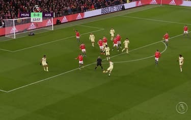 De Gea a terra, l'Arsenal segna: gol valido. VIDEO
