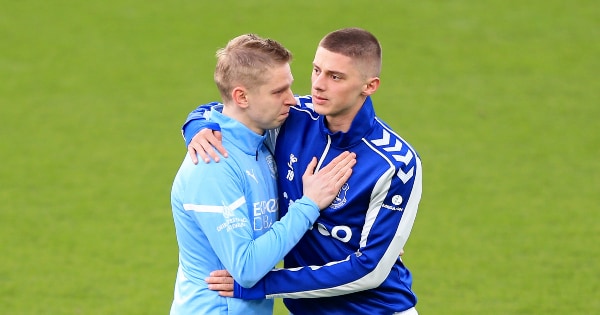 War in Ukraine: Zinchenko embraces Mykolenko in Everton Manchester City.  Video