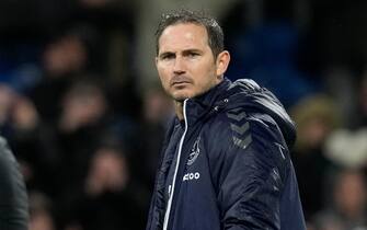 Burnley, England, 6th April 2022.   Dejected Frank Lampard manager of Everton during the Premier League match at Turf Moor, Burnley. Picture credit should read: Andrew Yates / Sportimage via PA Images