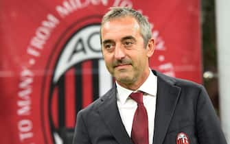 MILAN, ITALY - SEPTEMBER 21: Head coach Marco Giampaolo of Milan looks on during the Serie A match between AC Milan and FC Internazionale at Stadio Giuseppe Meazza on September 21, 2019 in Milan, Italy. (Photo by Tullio M. Puglia/Getty Images)