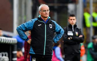 Sampdoria's Italian coach Claudio Ranieri during the Italian Serie A soccer match Uc Sampdoria vs As Roma at Luigi Ferraris Stadium in Genoa, Italy, 20 October 2019. ANSA/SIMONE ARVEDA