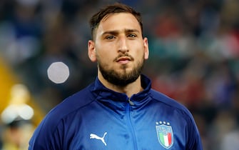 UDINE, ITALY - MARCH 23: goalkeeper Gianluigi Donnarumma of Italy looks on prior to the 2020 UEFA European Championships group J qualifying match between Italy and Finland at Stadio Friuli on March 23, 2019 in Udine, Italy. (Photo by TF-Images/Getty Images)