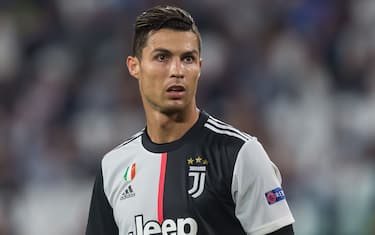 TURIN, ITALY - OCTOBER 01: Christiano Ronaldo of Juventus Turin looks on during the UEFA Champions League group D match between Juventus and Bayer Leverkusen at Juventus Arena on October 1, 2019 in Turin, Italy. (Photo by TF-Images/Getty Images)