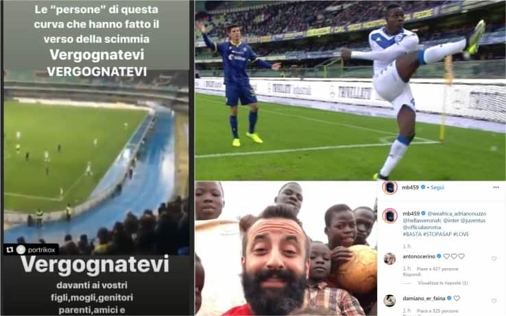 Balotelli, i messaggi su Instagram dopo i cori razzisti di Verona