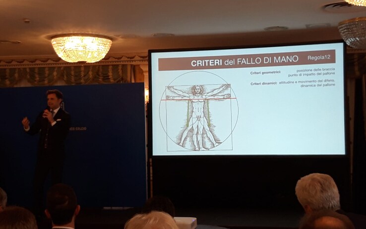 Il designatore degli arbitri di Serie A Nicola Rizzoli durante l'incontro di Figc e Aia con i club