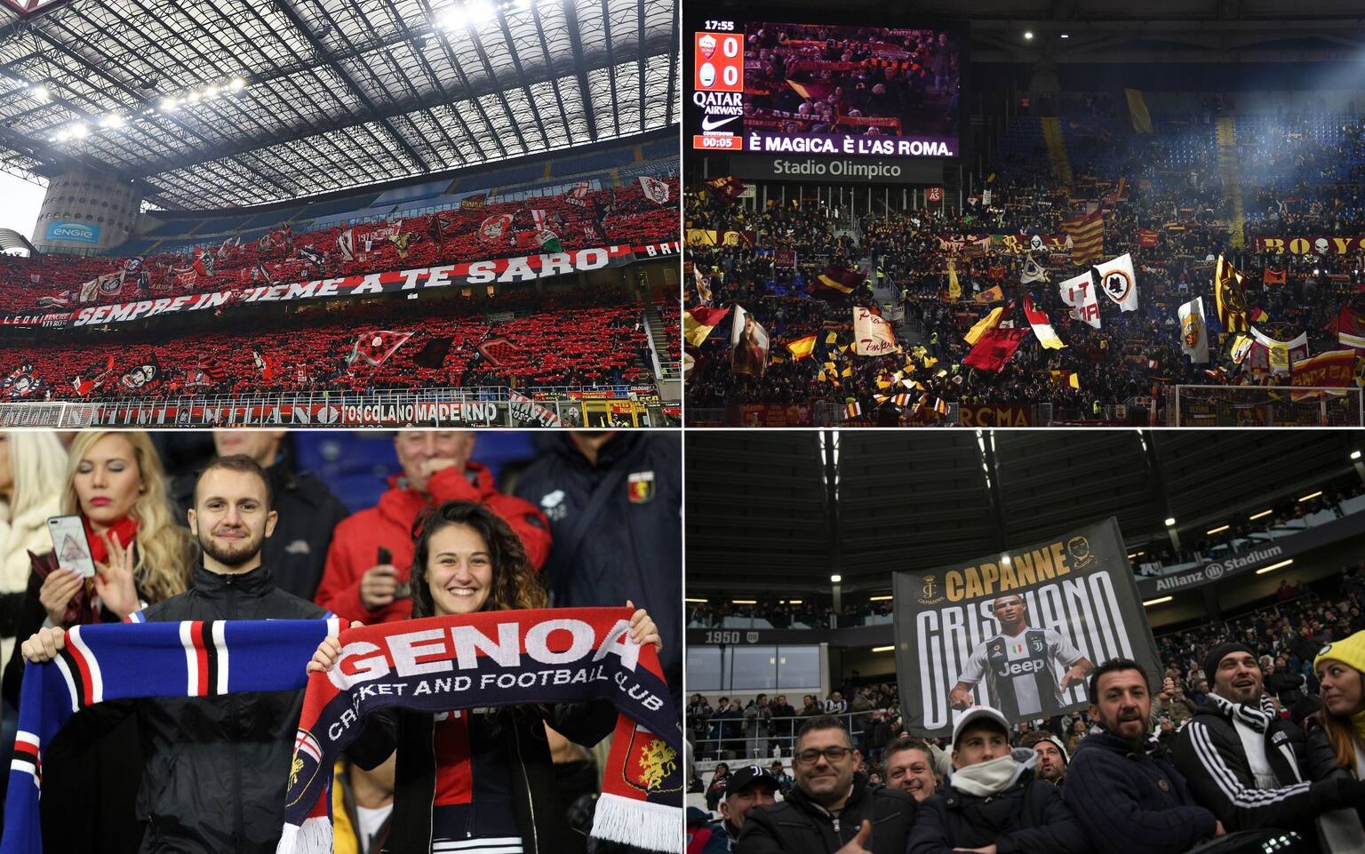 Spettatori Serie A, record 16^ giornata 5 stadi con più di 30.000