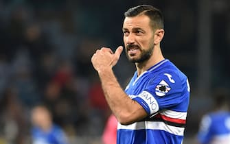 GENOA, ITALY - MARCH 30: Fabio Quagliarella captain of UC Sampdoria during the Serie A match between UC Sampdoria and AC Milan at Stadio Luigi Ferraris on March 30, 2019 in Genoa, Italy. (Photo by Paolo Rattini/Getty Images)