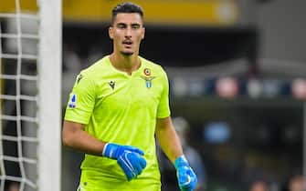 goalkeeper Thomas Strakosha of SS Lazio during the Lega Calcio Serie A TIM match between FC Internazionale and SS Lazio at Stadio Giuseppe Meazza on September 25, 2019 in Milan, Italy(Photo by VI Images via Getty Images)