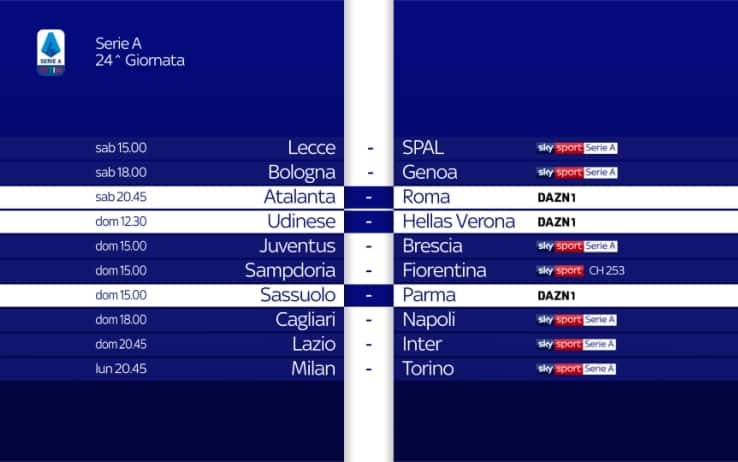 Calendario Partite Serie A Trasmesse Da Dazn