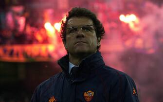 1905853 MILAN - APRIL 6: A portrait of Roma coach Fabio Capello taken during the Serie A match between Inter Milan and Roma, played at the Giuseppe Meazza San Siro Stadium, Milan, Italy on April 6, 2003. (Photo by Grazia Neri/Getty Images)